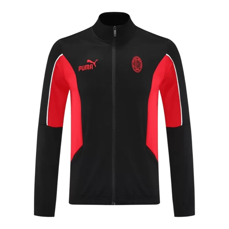 ג'קט מילאן שחור אדום 2025/2026 - צד קדמי